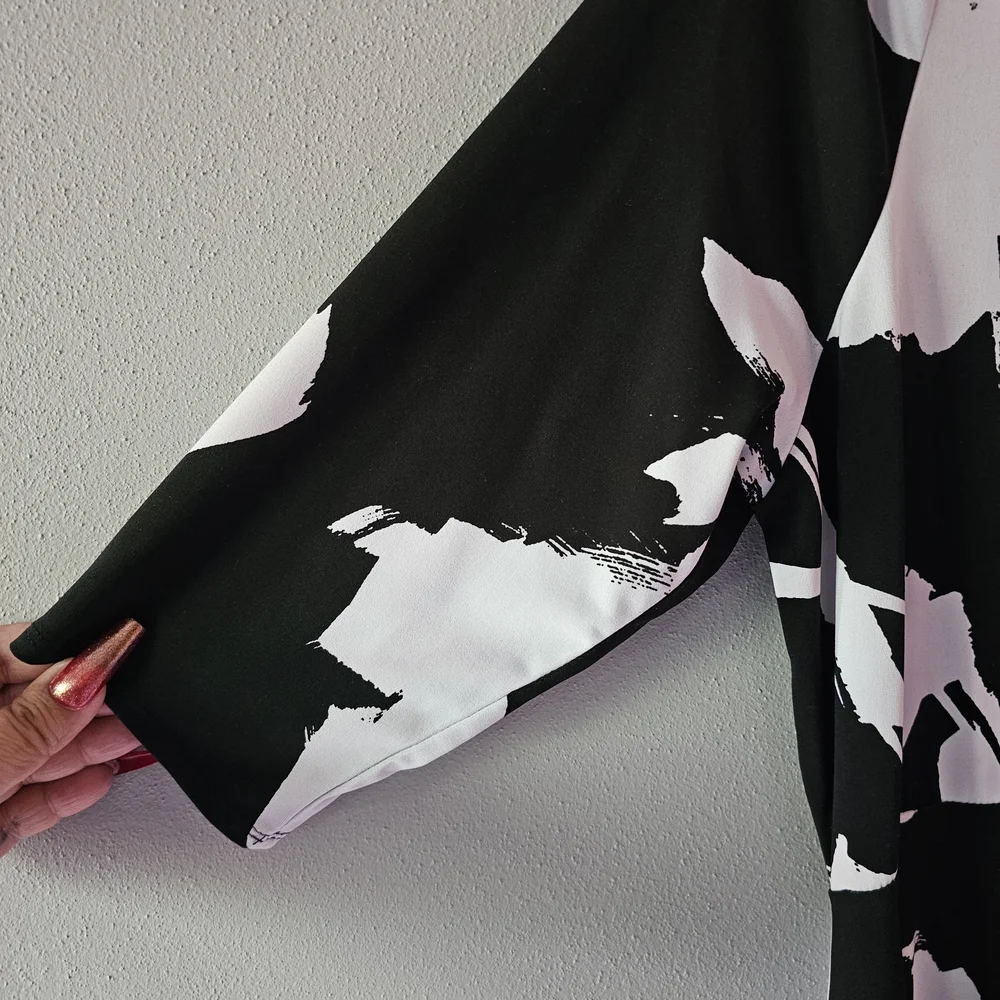 Lane Bryant Black and White Floral Dress - Picture 4 of 4